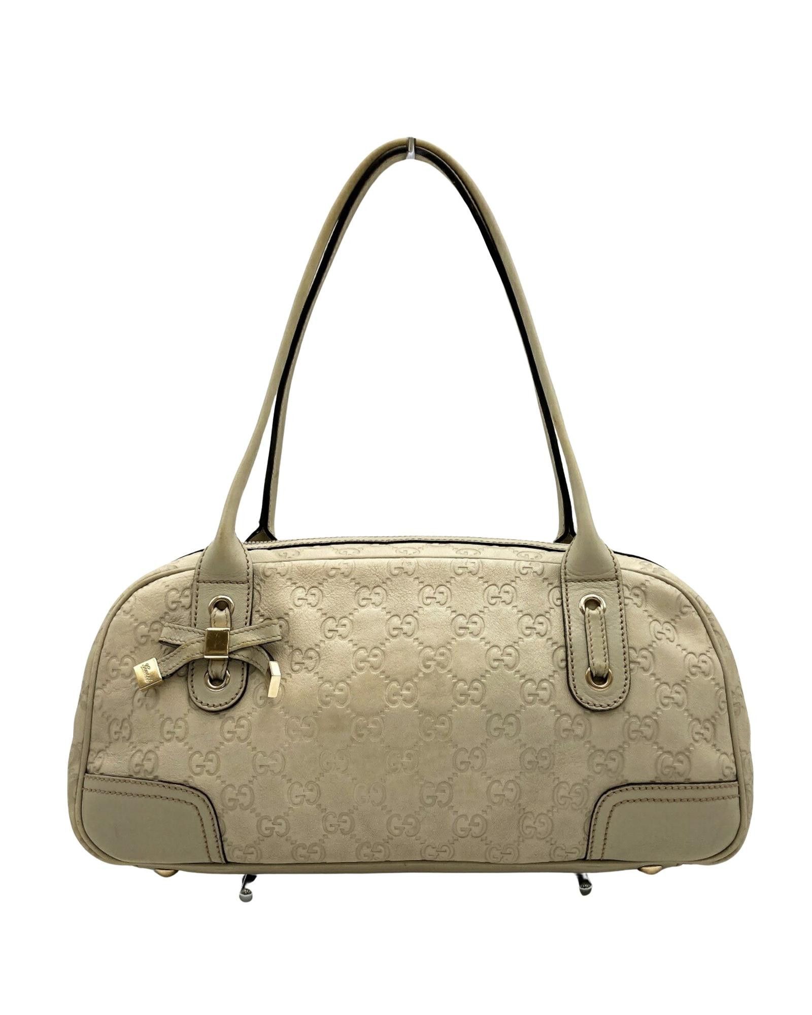image of Gucci Beige Leather Designer Handbag, Women's