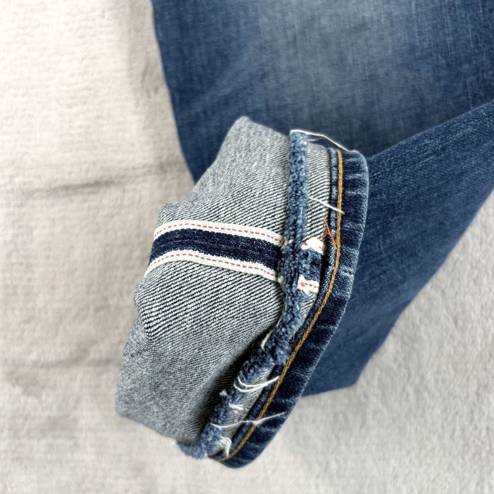 KATO Hiroshi Kato The Pen Slim Japanese 10.5oz Selvedge Jeans in Rain Wash Men 34x28 Size US 34 / EU 50 - 7 Thumbnail
