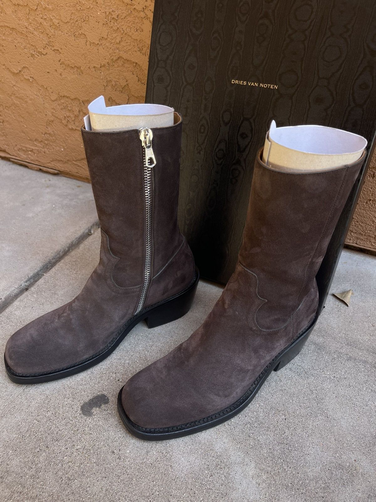 Dries Van Noten Dries Van Noten Brown Suede Boots Size US 7.5 / EU 40-41 - 5 Thumbnail