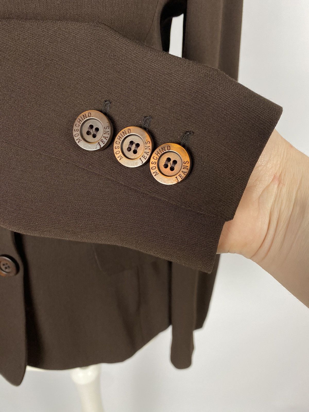 Designer × Moschino Moschino Italy Designer Brown Blazer Jacket Size M / US 6-8 / IT 42-44 - 10 Thumbnail