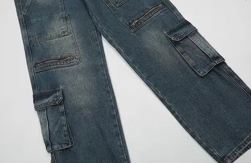VIBE High Street Vintage Wash Distressed Multi-Pocket Jeans Size US 32 / EU 48 - 6 Thumbnail