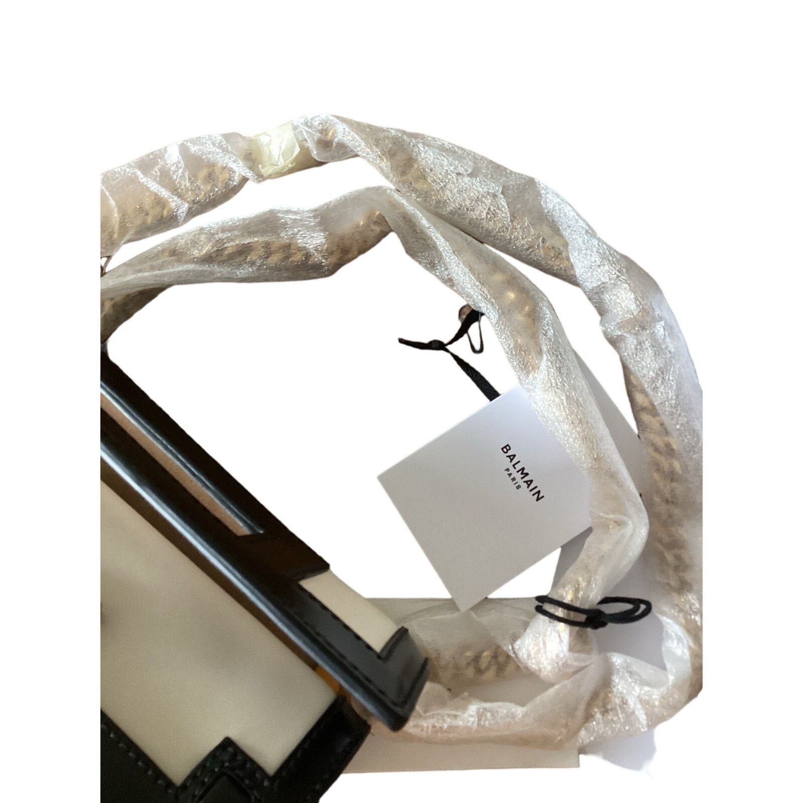 Balmain NWT BALMAIN 1945 Heritage Black White Bag Gold Chain $3450 Size ONE SIZE - 19 Thumbnail