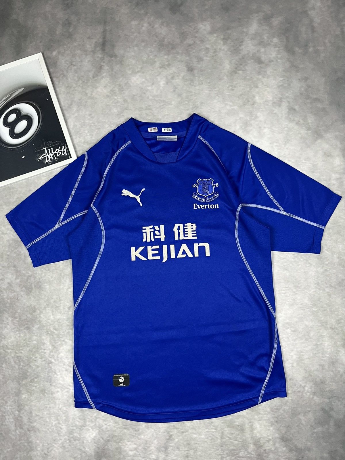 Puma Vintage Everton FC Home Shirt 2002/03 PUMA KEJIAN L Size Size US L / EU 52-54 / 3 - 3 Thumbnail