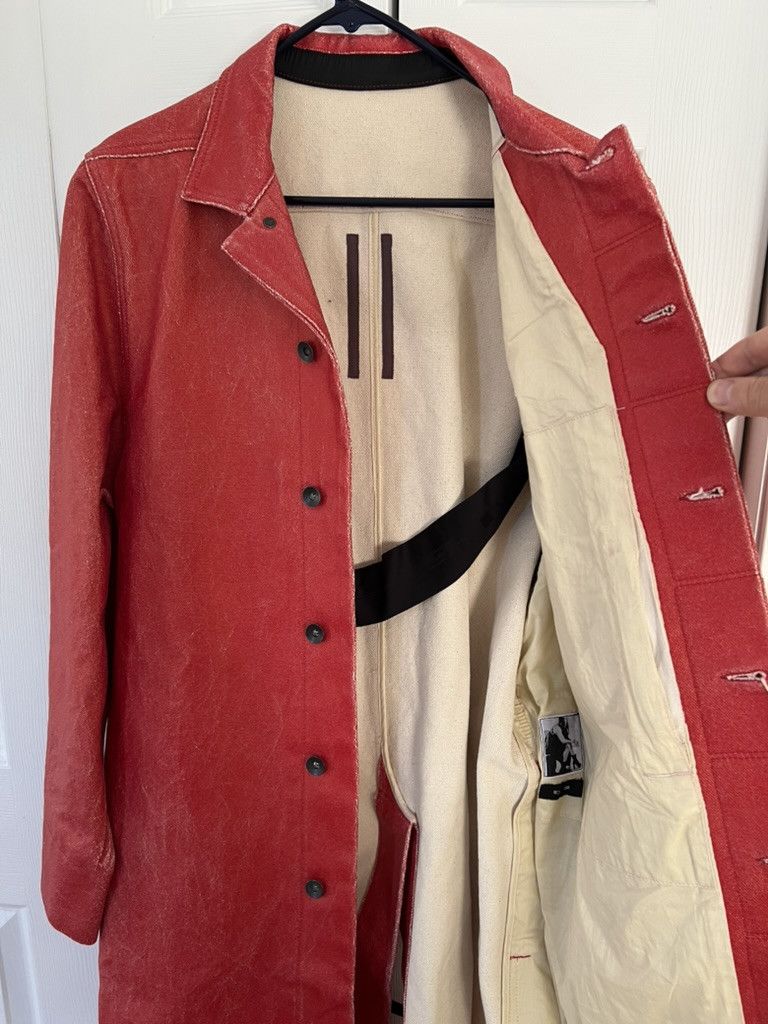 Rick Owens Drkshdw Red Trenchcoat Size US M / EU 48-50 / 2 - 3 Thumbnail