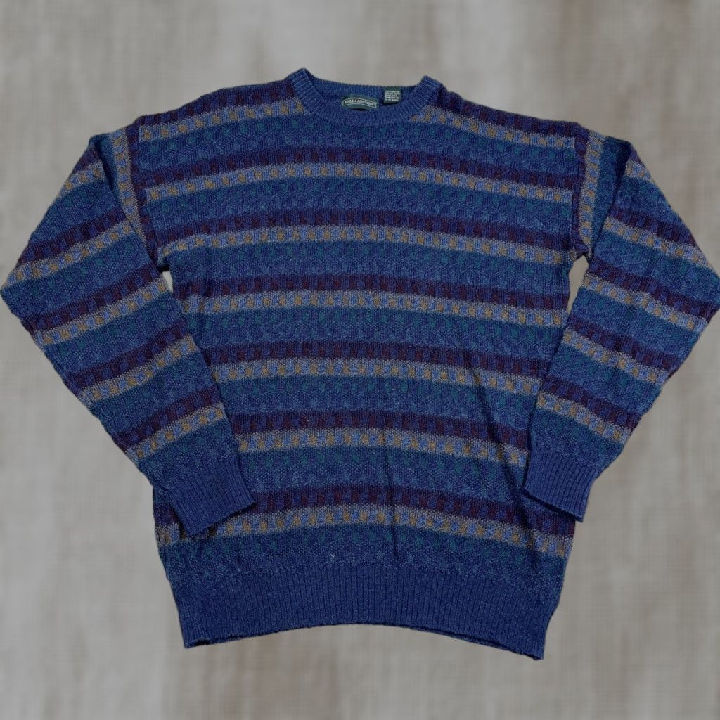 Vintage VINTAGE Hill Archer Sweater Men L Blue Acrylic Knit Crewneck Geometric Logo 90s 80s Classic Preppy Sports Knitted Pullover Regular Size L Mens Size US L / EU 52-54 / 3 - 1 Thumbnail