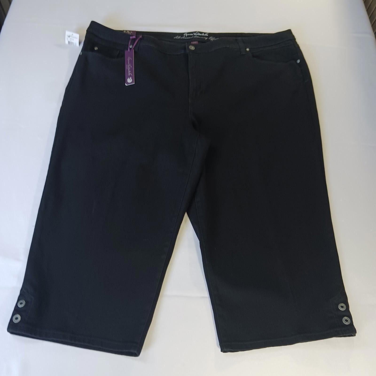 Other Gloria Vanderbilt LCF23235R AVERY Womens Black Shorts Sz 24W Size 42" / US 20 - 11 Thumbnail