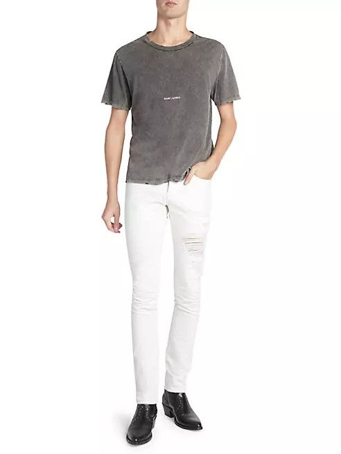 Saint Laurent Paris o1bcso1str1124 T- Shirt in Grey Size US L / EU 52-54 / 3 - 2 Thumbnail