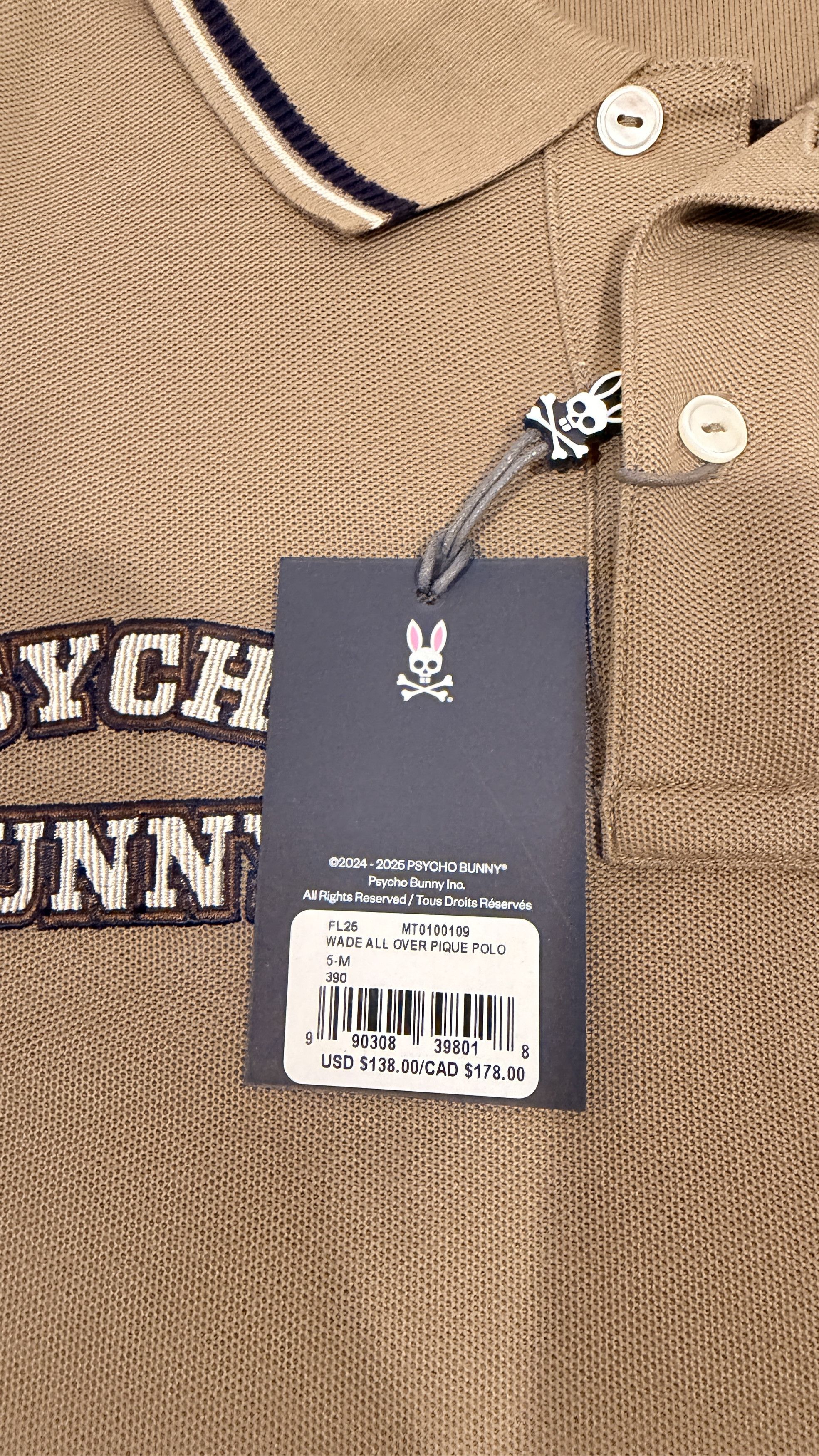 Psycho Bunny Psycho Bunny Wade All Over Piqué Polo – (Brand New w/ Tags) Size US M / EU 48-50 / 2 - 5 Thumbnail
