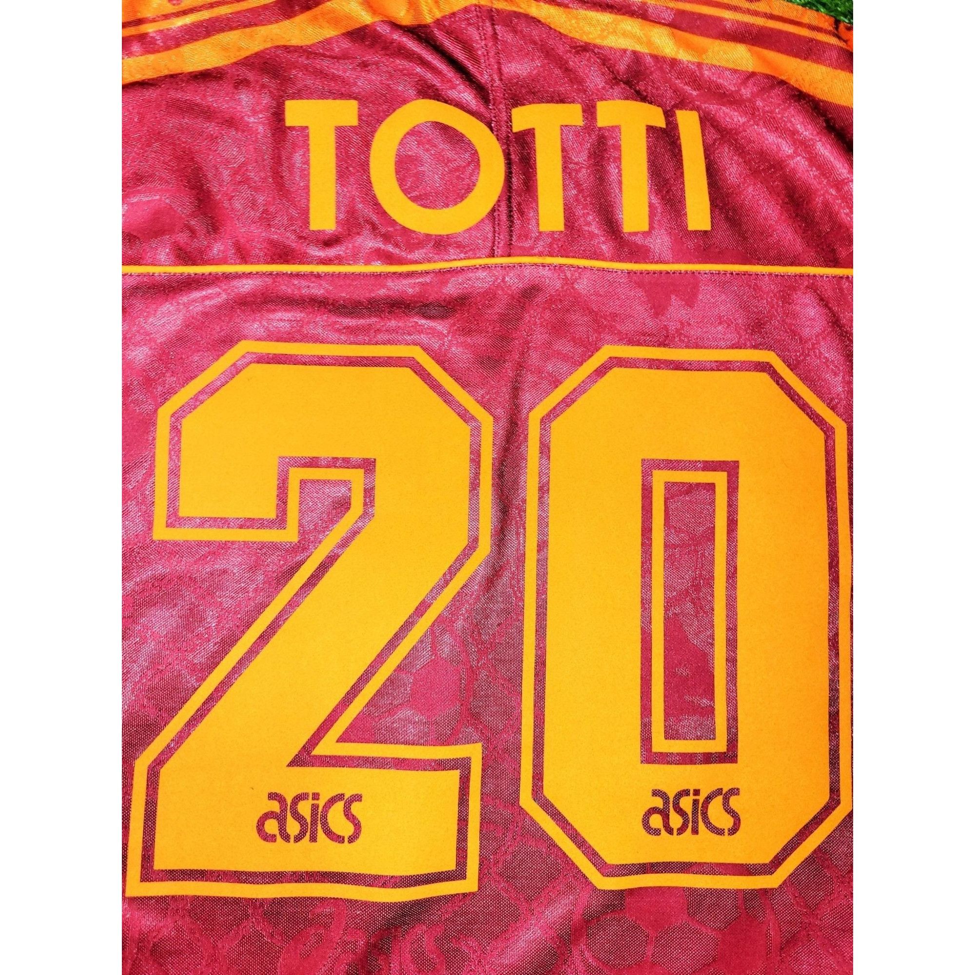 Asics Totti As Roma Asics 1995 1996 Home Soccer Jersey Maglia Shir Size US M / EU 48-50 / 2 - 4 Thumbnail