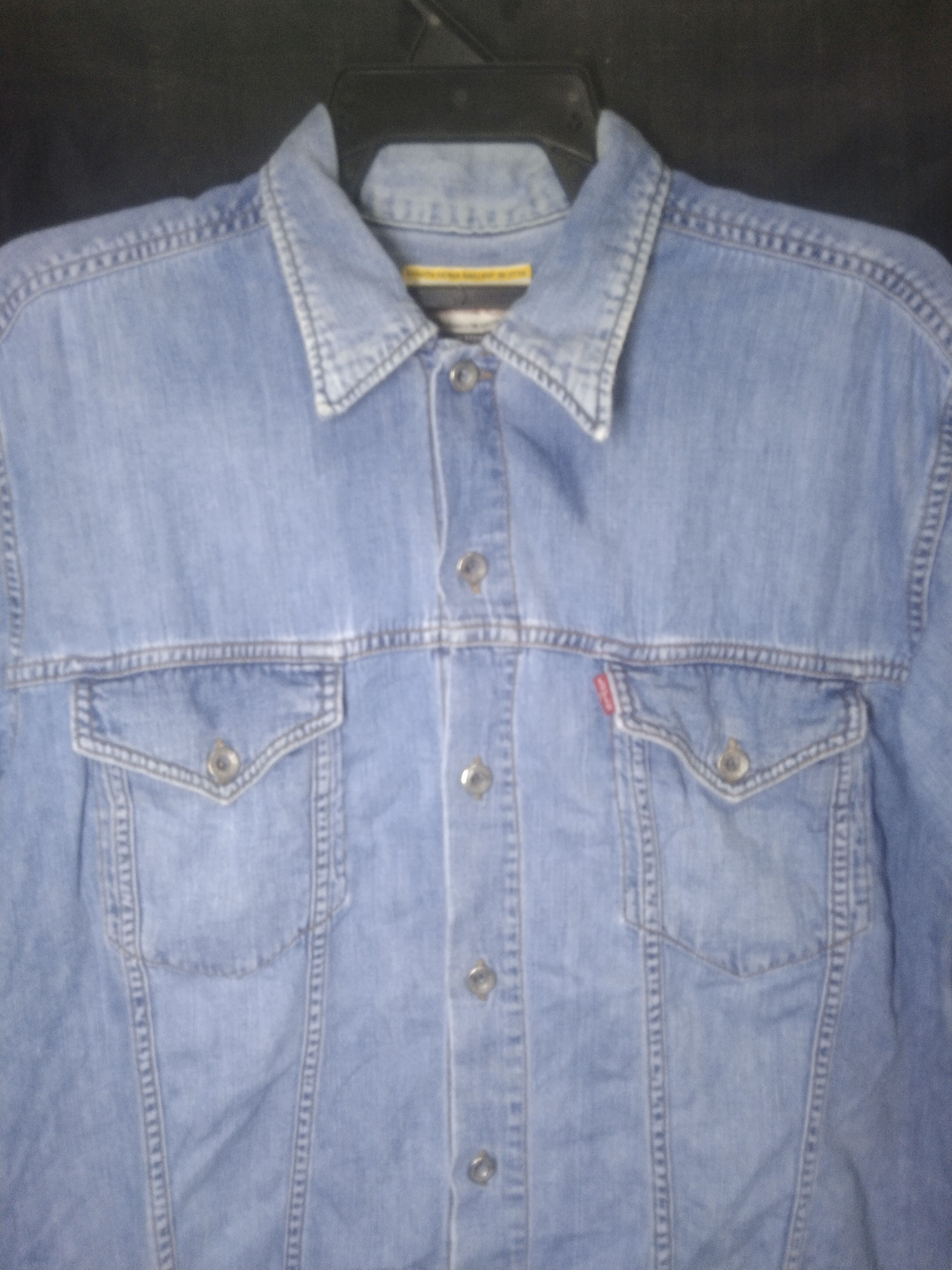 Levi's × Vintage Vintage 90's Levi's long sleeve denim button fly shirt Size US L / EU 52-54 / 3 - 2 Thumbnail