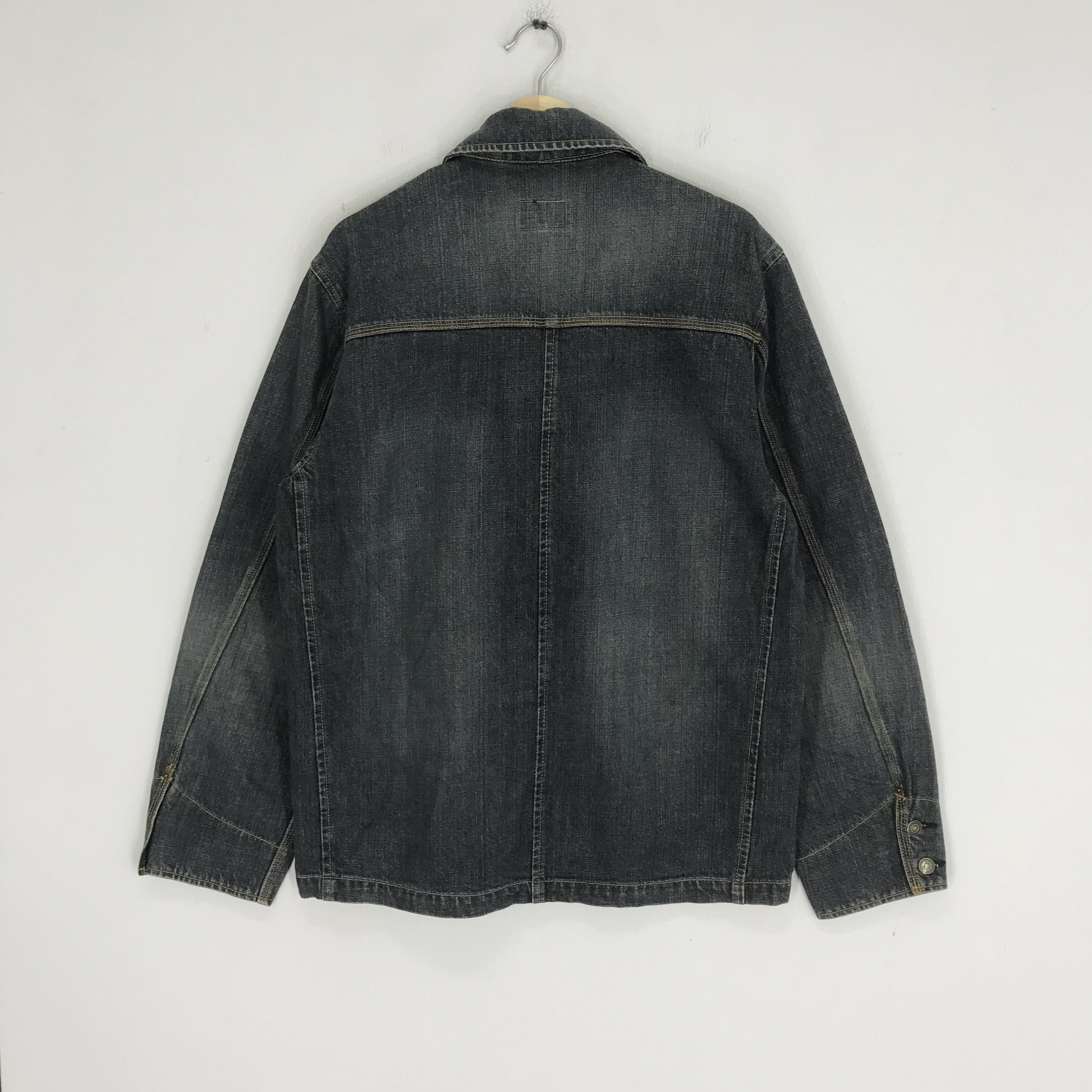 Japanese Brand Vintage Villand Denim Chore Workers Jacket Stone Wash Blue Size US M / EU 48-50 / 2 - 3 Thumbnail