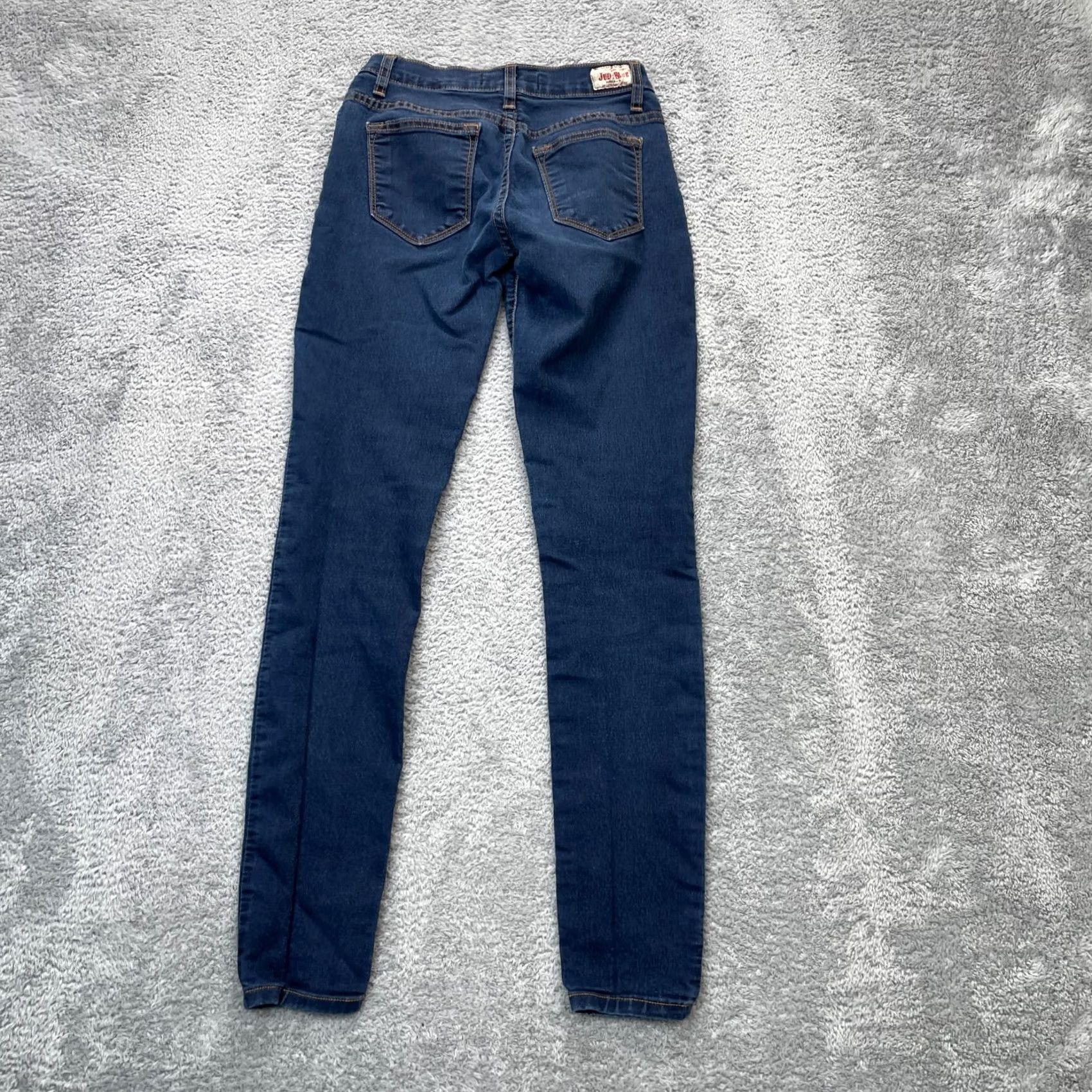 Denime Judy Blue Jeans Womens 0 Blue Skinny Denim Stretch Dark Wash USA Fashion Regular 5-Pocket Zipper Button Inseam 29" Boys? Size 25" / US 0 / IT 36 - 2 Thumbnail