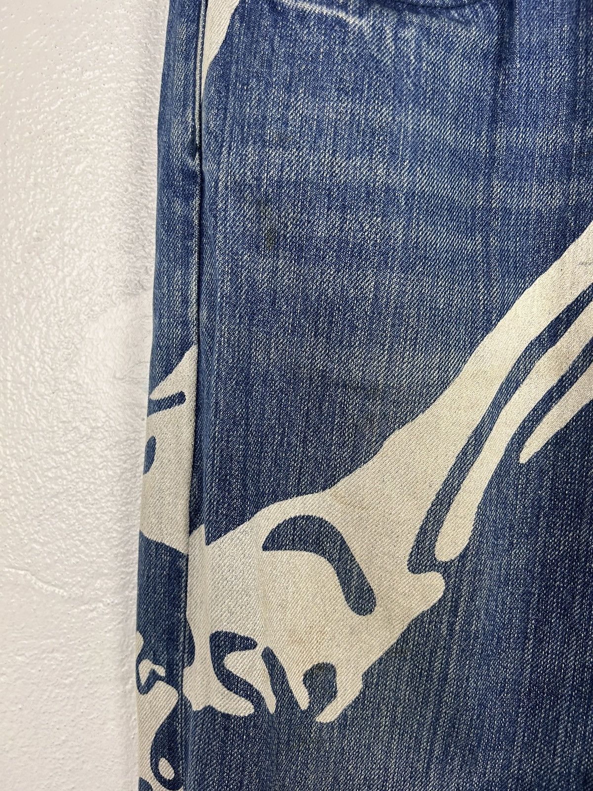 Life's a Beach Life's A Beach Allover Bones Print Denim Jeans Surfing Size US 34 / EU 50 - 5 Thumbnail