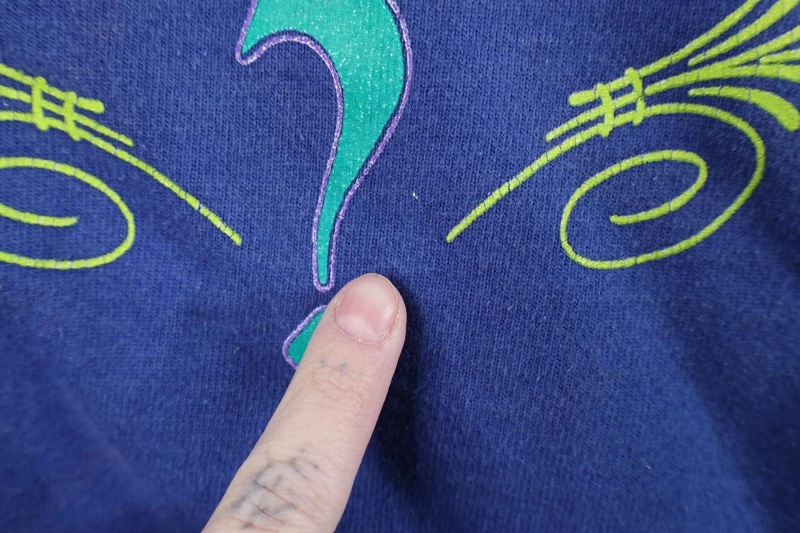 Guess Vintage 80s Georges Marciano Guess Sweatshirt Blue USA Size ONE SIZE - 5 Thumbnail