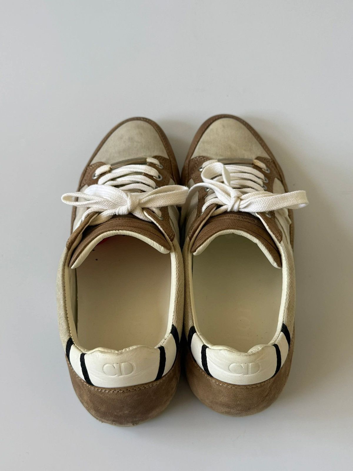 Dior Dior Homme Brown Canvas and Suede Low Top Sneakers Size US 7.5 / EU 40-41 - 6 Thumbnail
