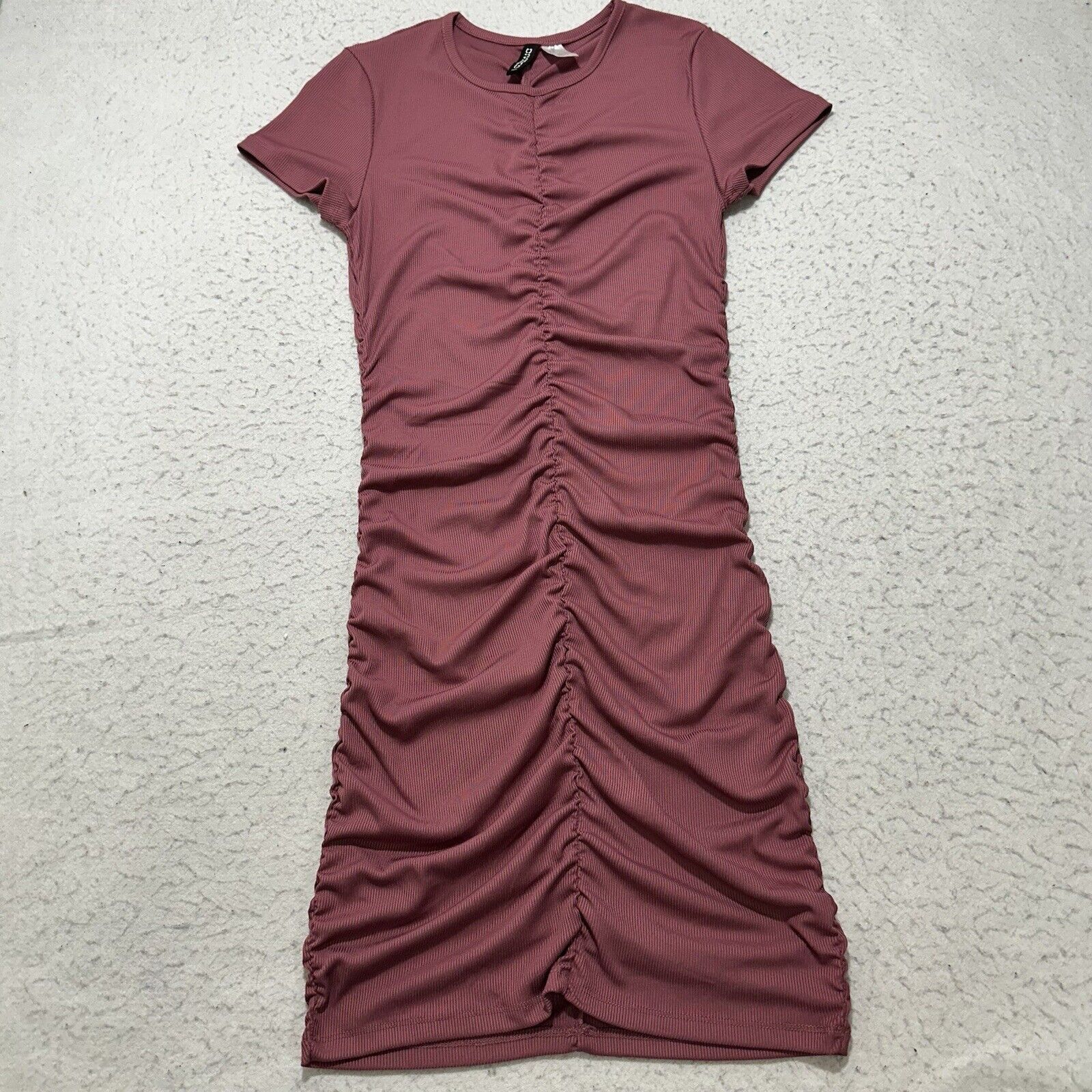 H&M H&M Divided Medium Purple Short Sleeve Ruched Mini Dress Size M / US 6-8 / IT 42-44 - 1 Thumbnail