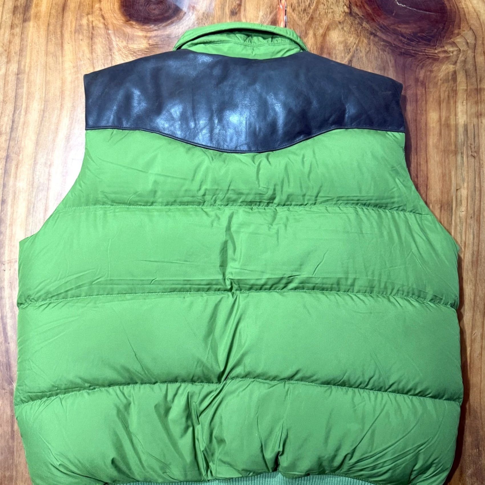 Tecovas Tecovas Coat Mens L Green Puffer vest Western Leather Down Zip Sleeveless Austin Size US L / EU 52-54 / 3 - 8 Thumbnail