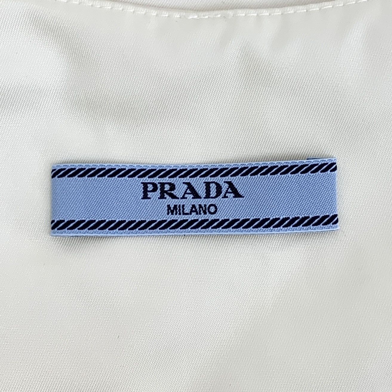 Prada Prada White Triangle Logo Crew Neck Sleeveless Dress K26WX Size M / US 6-8 / IT 42-44 - 6 Thumbnail