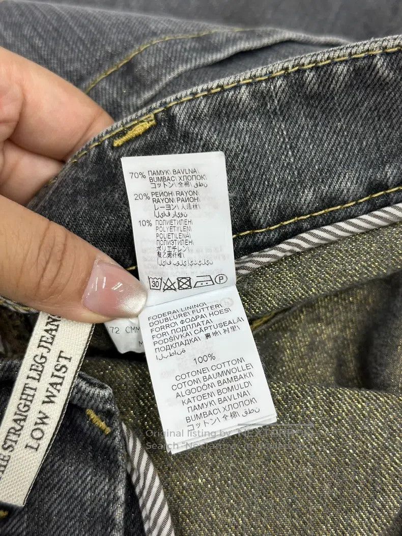 Brunello Cucinelli Brunello Cucinelli Denim Pants, Inside Gold Design Size 27" / US 4 / IT 40 - 7 Thumbnail