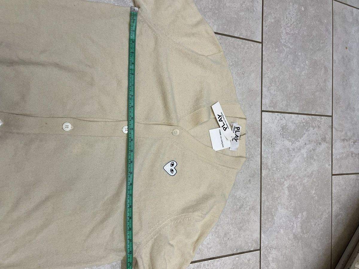 Comme des Garcons PLAY Comme des Garcons Play White Heart Cardigan Size US XXL / EU 58 / 5 - 5 Thumbnail