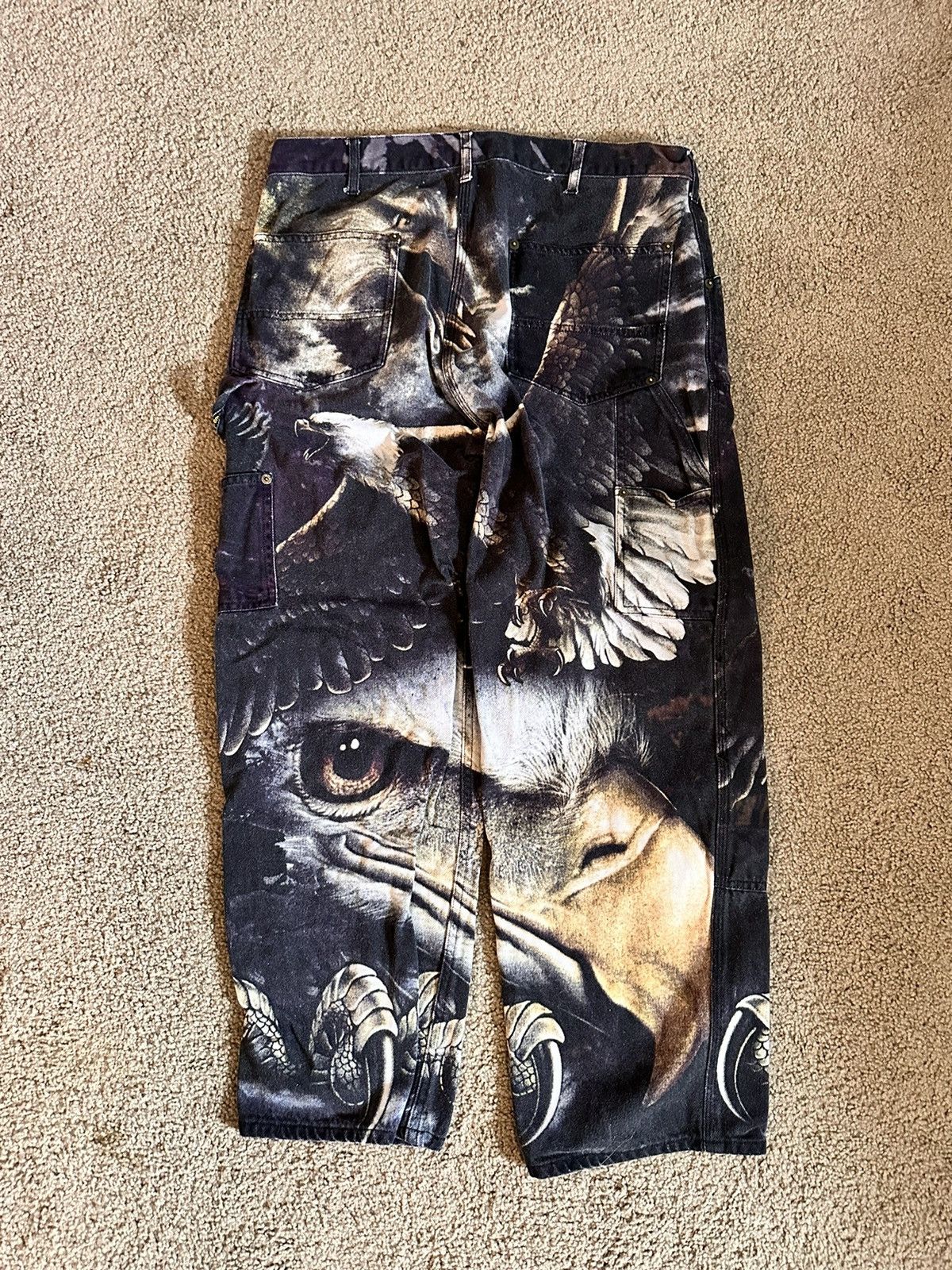 Supreme Supreme Eagle Double Knee Denim Painter Pant Black | Grailed