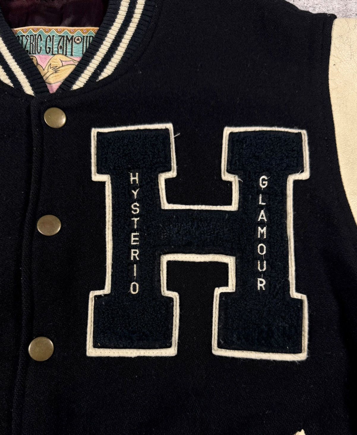 Hysteric Glamour 1980s Hysteric Glamour Black ‘Toy Robot’ Varsity Jacket Size US L / EU 52-54 / 3 - 5 Thumbnail