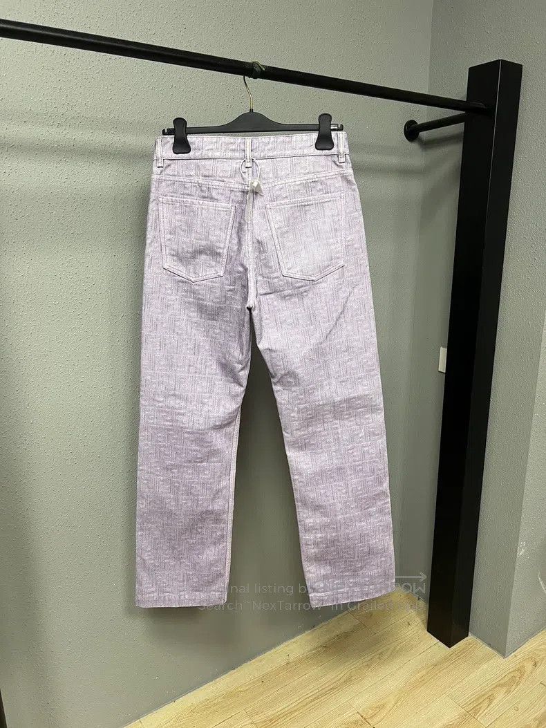Fendi Fendi Lilac Printed Denim Pants Size US 32 / EU 48 - 2 Thumbnail