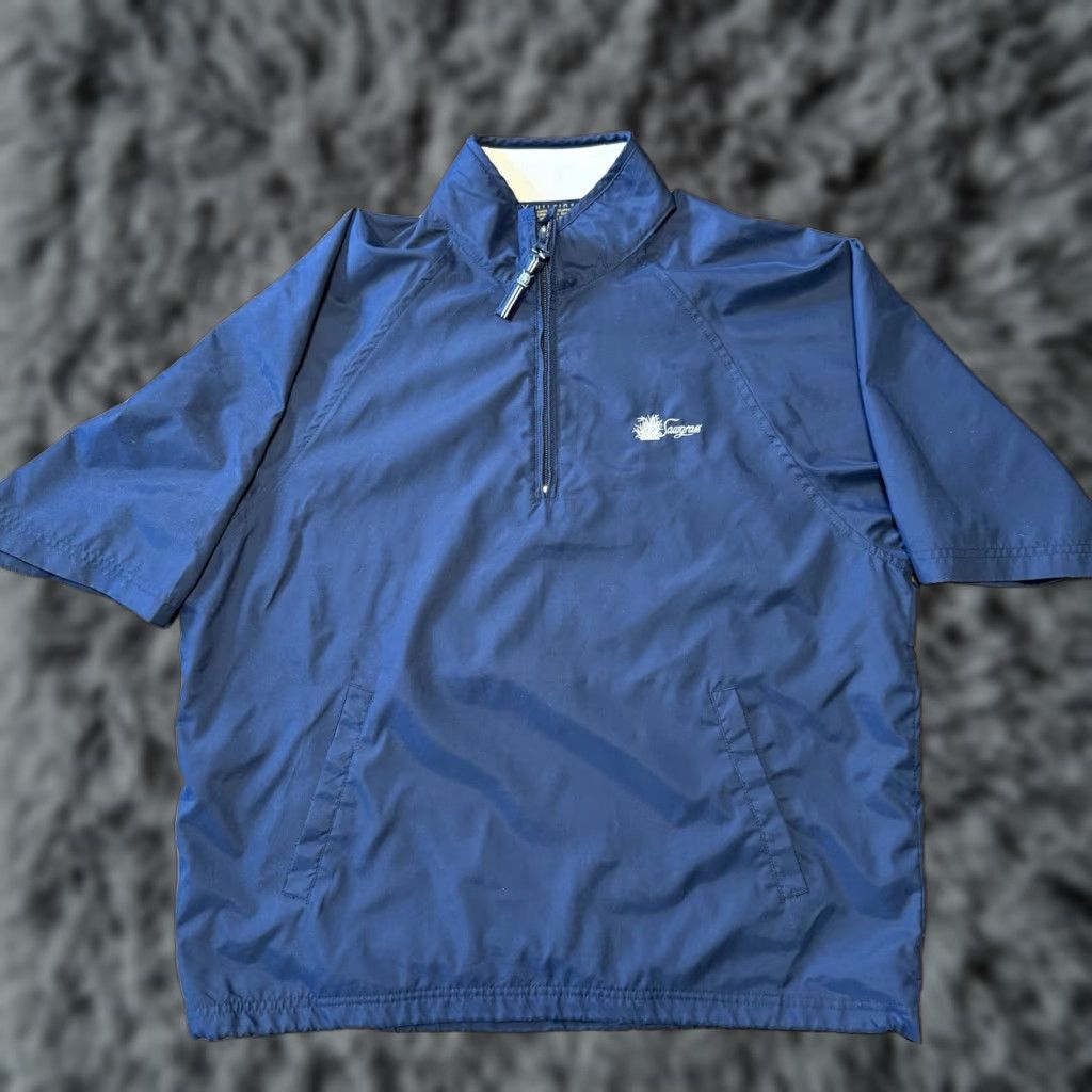 Tommy Hilfiger VINTAGE Tommy Hilfiger Sawgrass Country Club Golf 1/4 Zip Pullover Jacket Medium Blue Women/Mens? Size M / US 6-8 / IT 42-44 - 1 Thumbnail