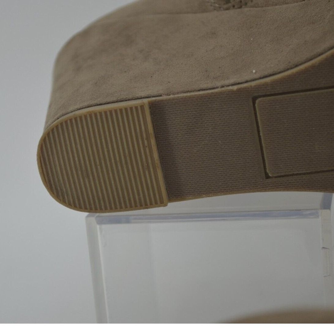 Merona Merona Size 8.5 Taupe Tan Boot Faux Suede Wedge Lace Women's Size US 8.5 / IT 38.5 - 8 Thumbnail