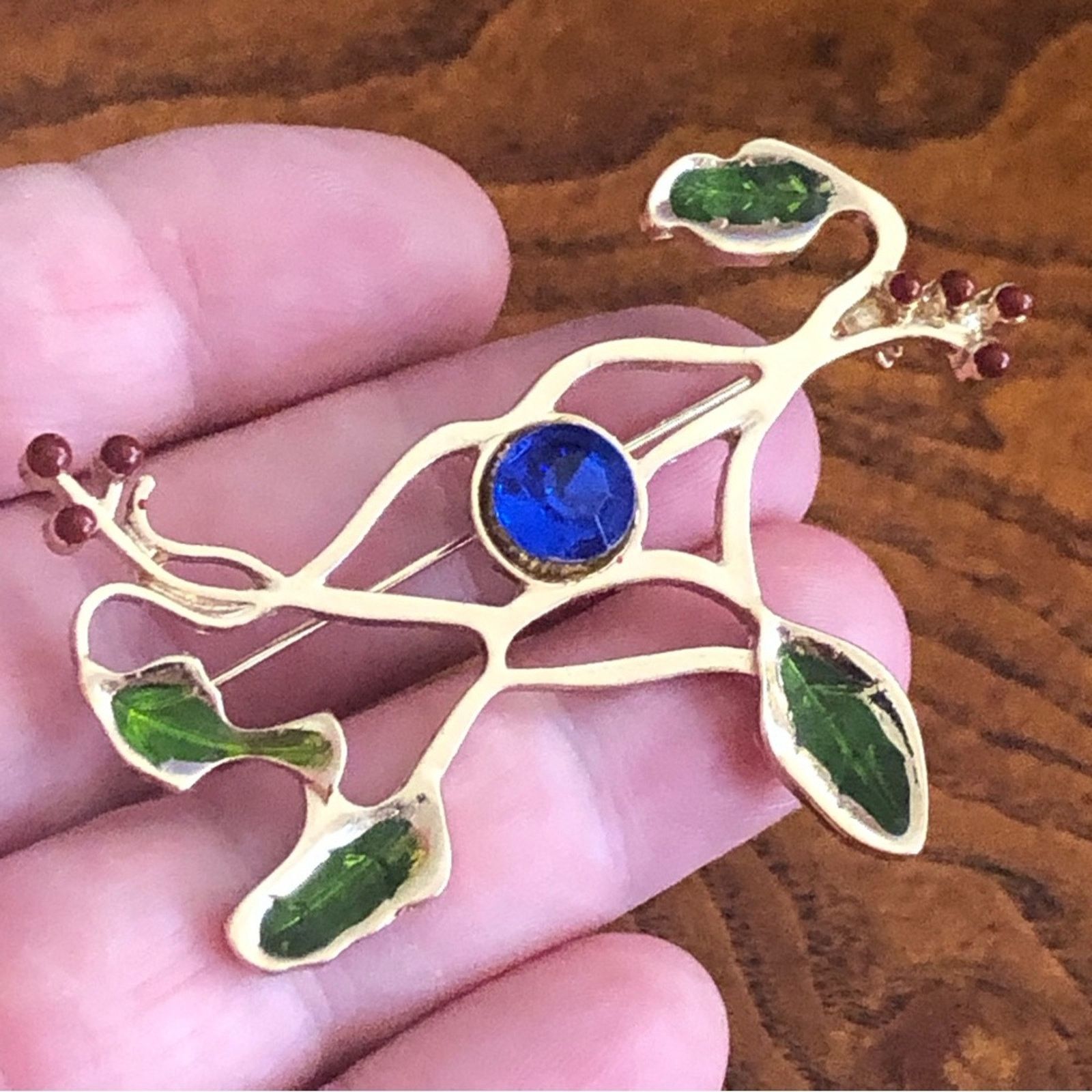 Kenneth Cole Kenneth Cole botanical enamel brooch Size ONE SIZE - 5 Thumbnail