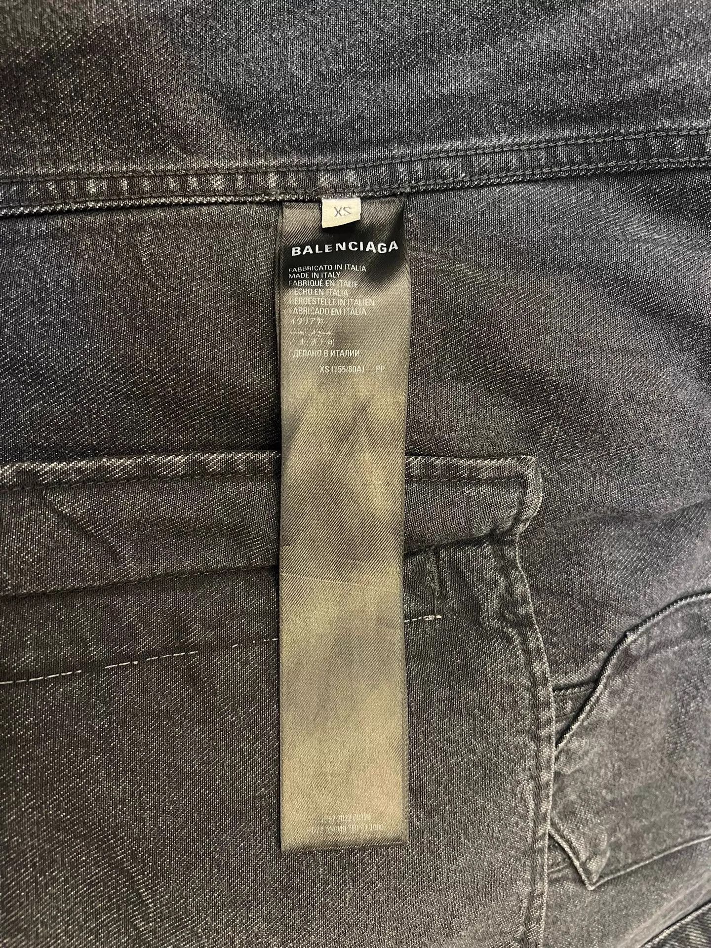 Balenciaga Balenciaga 5:20 Capsule Denim Jacket Black & Gray XS Size US XS / EU 42 / 0 - 5 Thumbnail