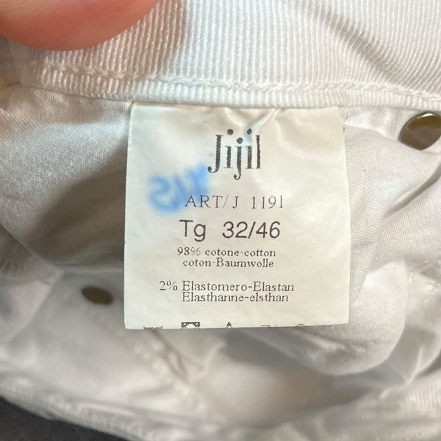 Other Jijil Made in Italy White Denim Women's 32/46 Low Rise Size 32" / US 10 / IT 46 - 6 Thumbnail