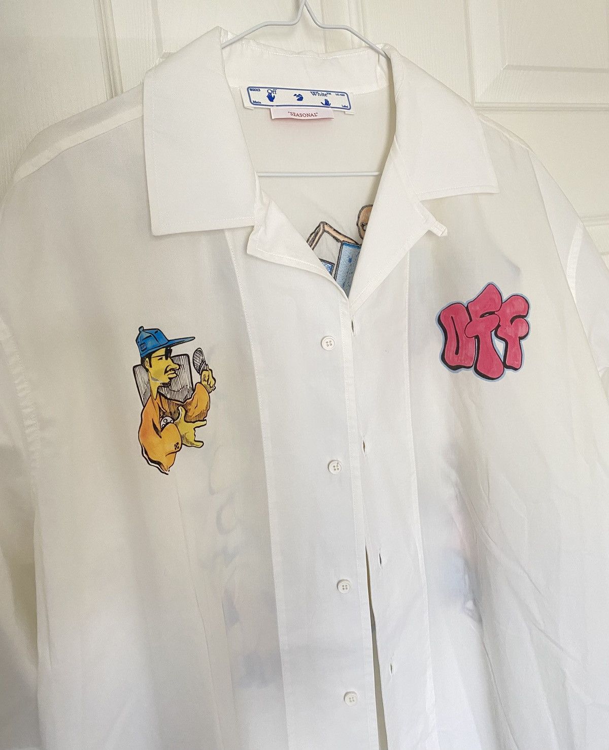 Off-White Off-White Graffiti Button Up Shirt Size XL Size US XL / EU 56 / 4 - 3 Thumbnail