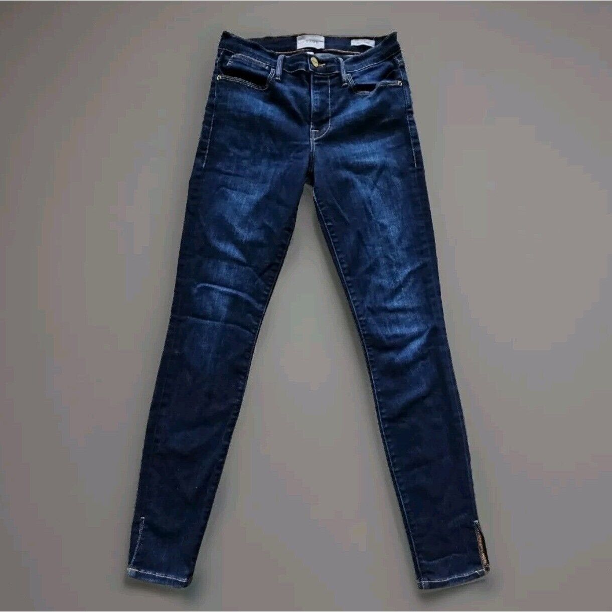 Frame Frame Jeans Women 25 Le High Skinny Split Hem Mid Rise Blue Size 25" / US 0 / IT 36 - 4 Thumbnail