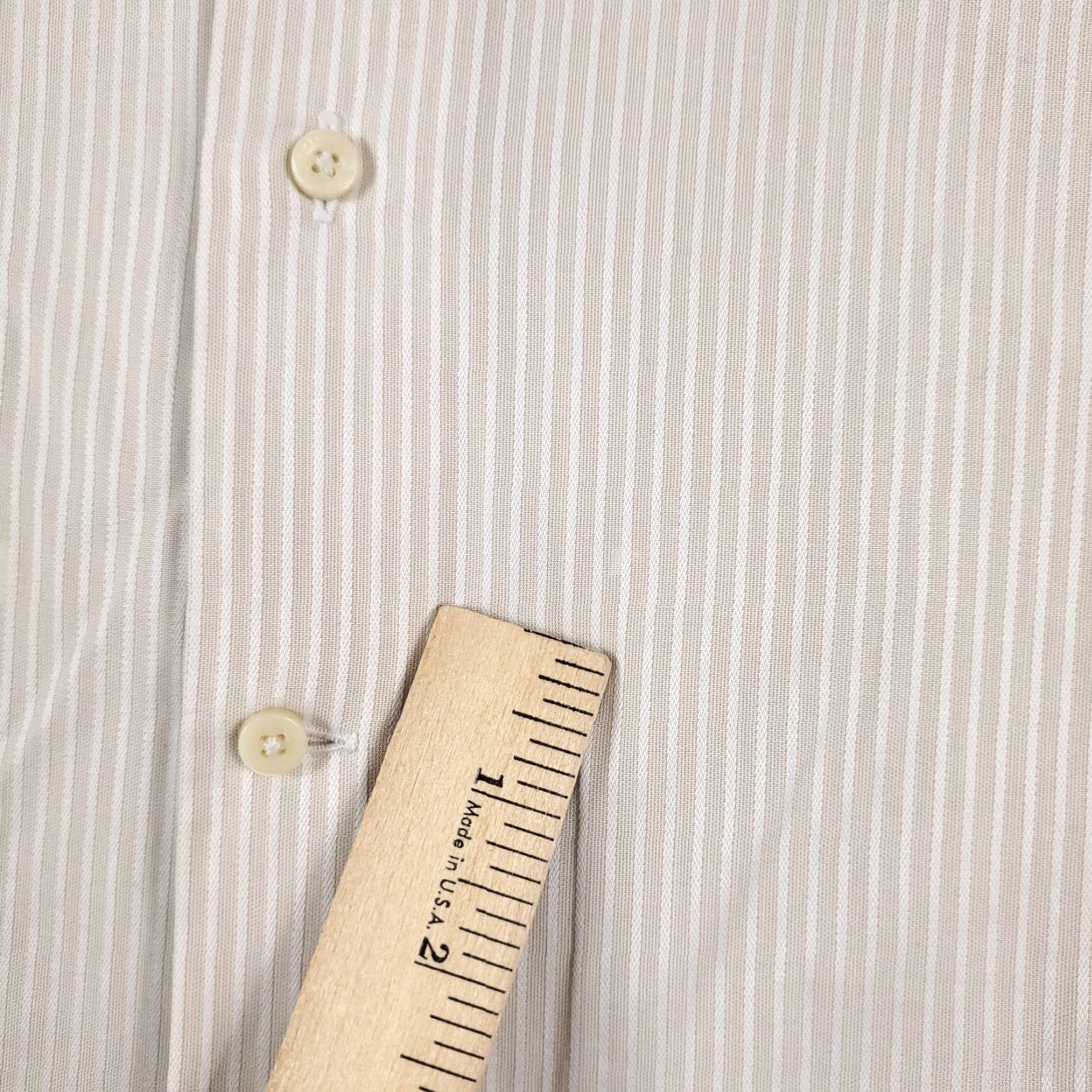 Tommy Bahama Tommy Bahama Dress Shirt Mens 15.5 Beige Striped Long Sleeve Button Up Casual Size 40R - 5 Thumbnail