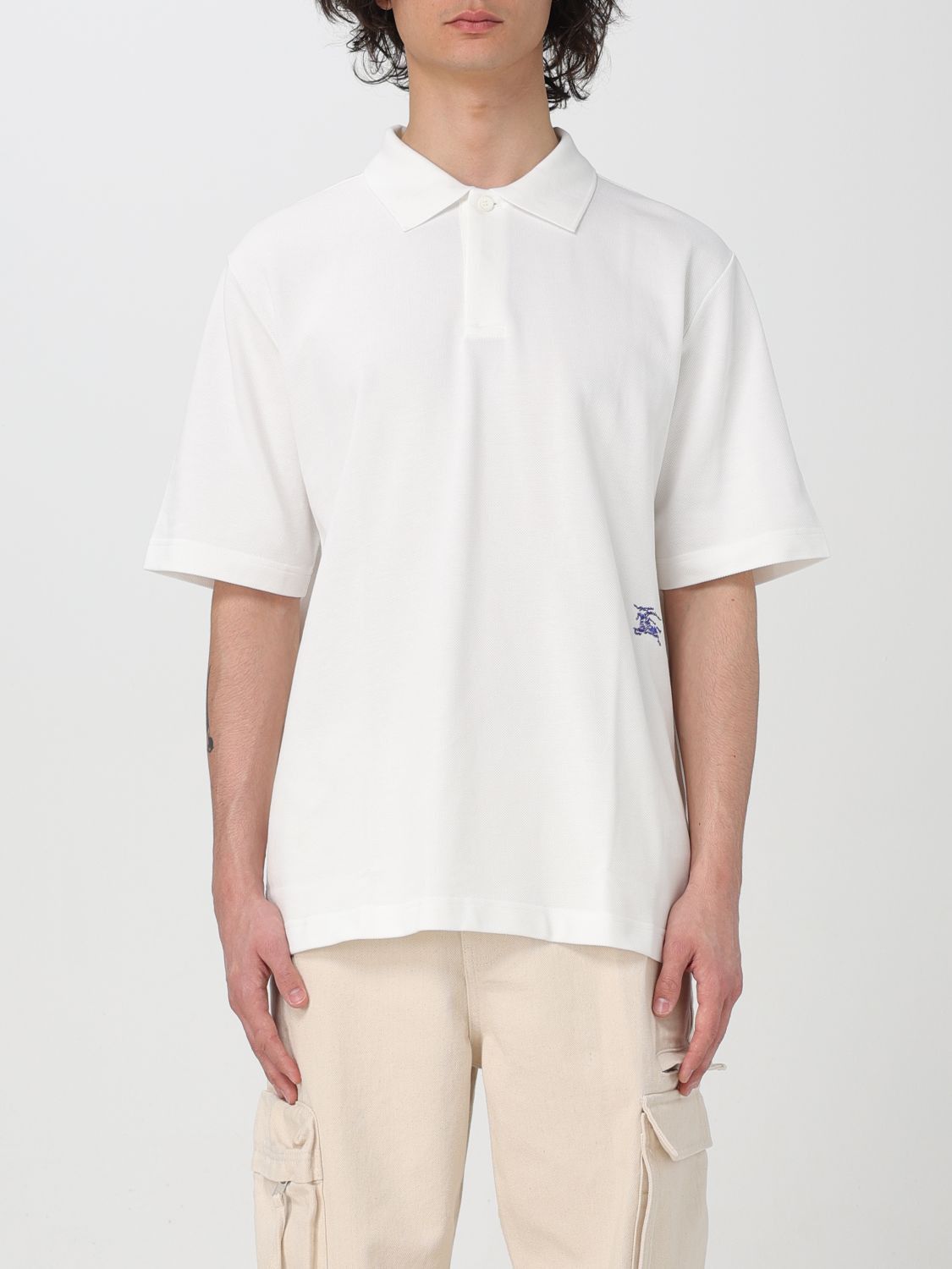 image of Burberry Polo Shirt Men White (Size 2XL)