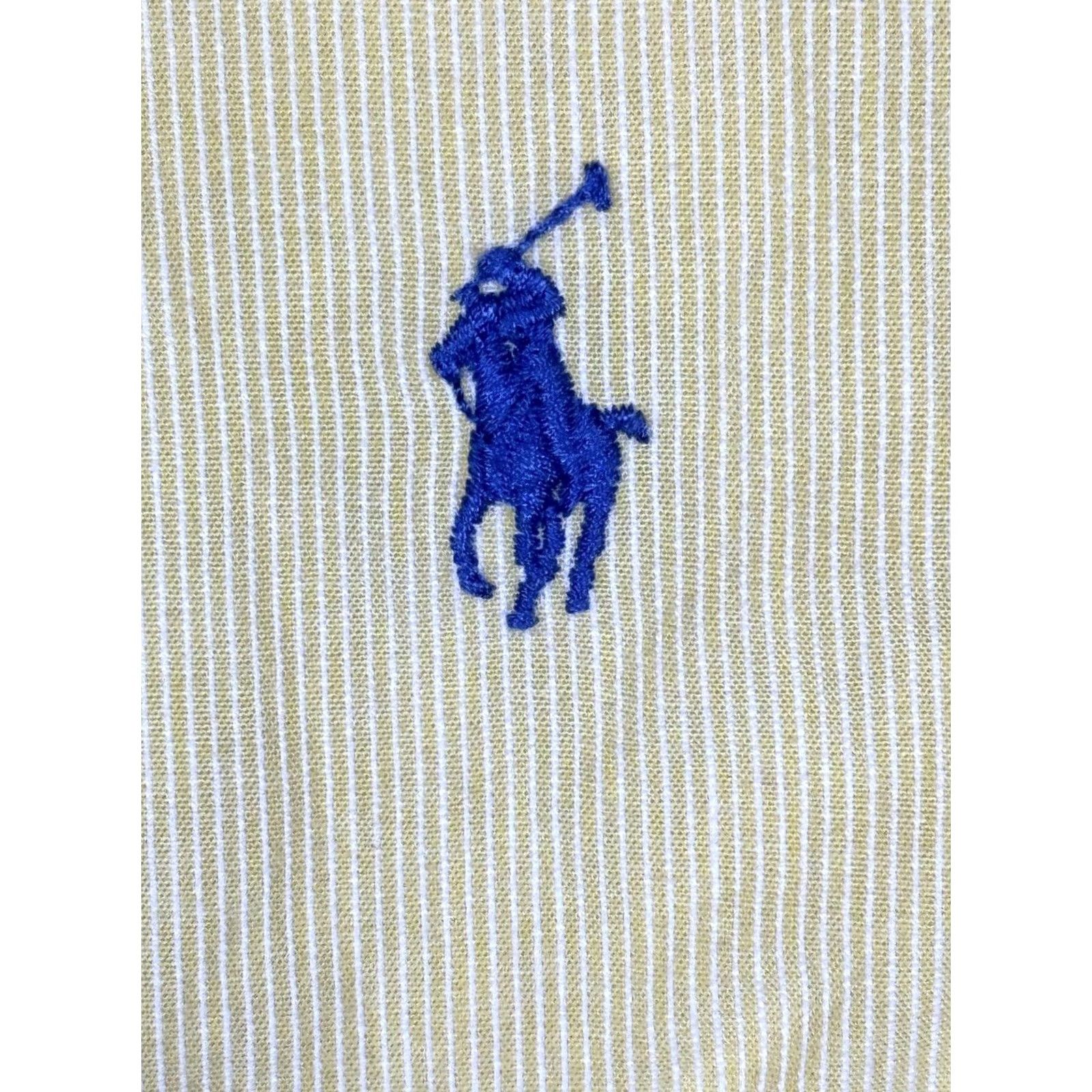 Ralph Lauren Ralph Lauren Yarmouth Dress Shirt Men’s 17 34/35 Yellow Striped Cotton Classic Shirt Size 46R - 7 Thumbnail