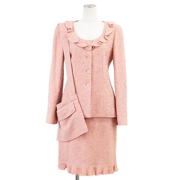 Chanel Chanel Chanel 99A P14302 Tweed 2way Set Cotton Suits P14302 DUTY FREE for USA Size ONE SIZE - 1 Thumbnail