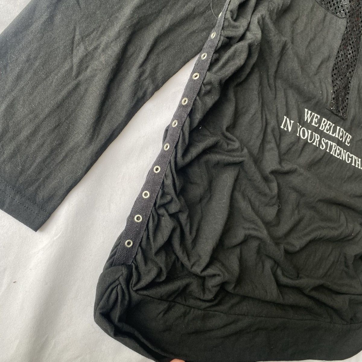 Japanese Brand × Le Grande Bleu (L.G.B.) × Vintage Japanese Style We Believe in Your Strength Black Cross Size L / US 10 / IT 46 - 6 Thumbnail