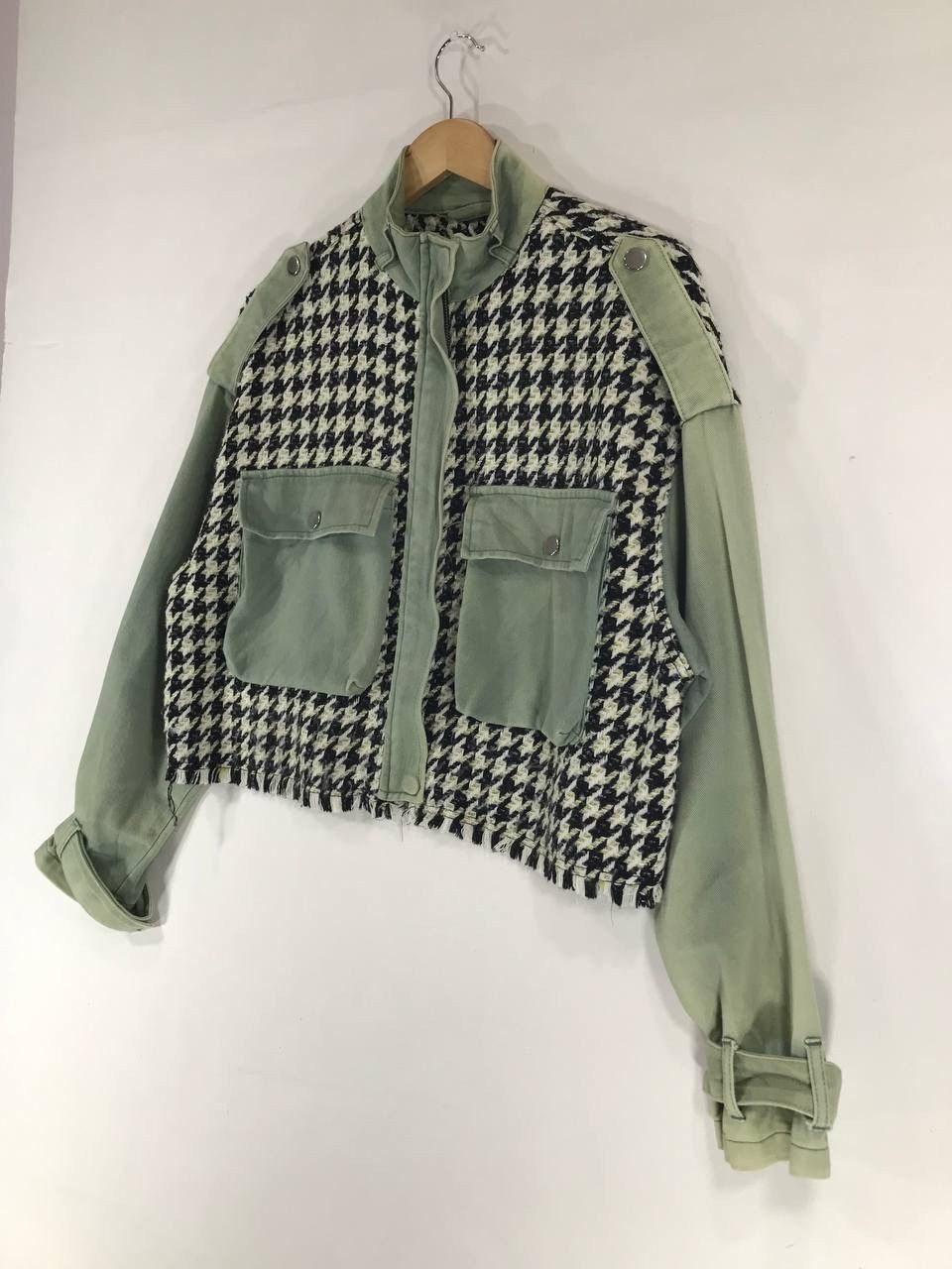 Bershka Bershka Very Rare Crop Top Tweed Jacket Size S / US 4 / IT 40 - 6 Thumbnail