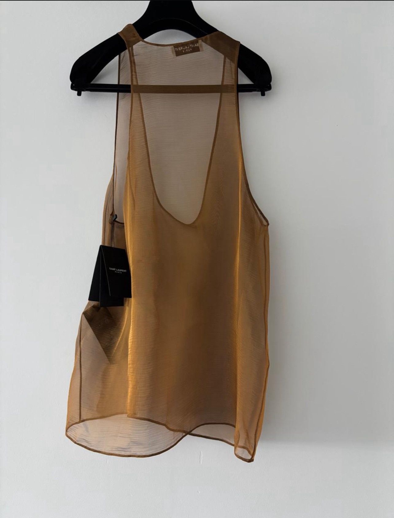 Saint Laurent Paris Tank Top in Silk Muslin Size US M / EU 48-50 / 2 - 4 Thumbnail