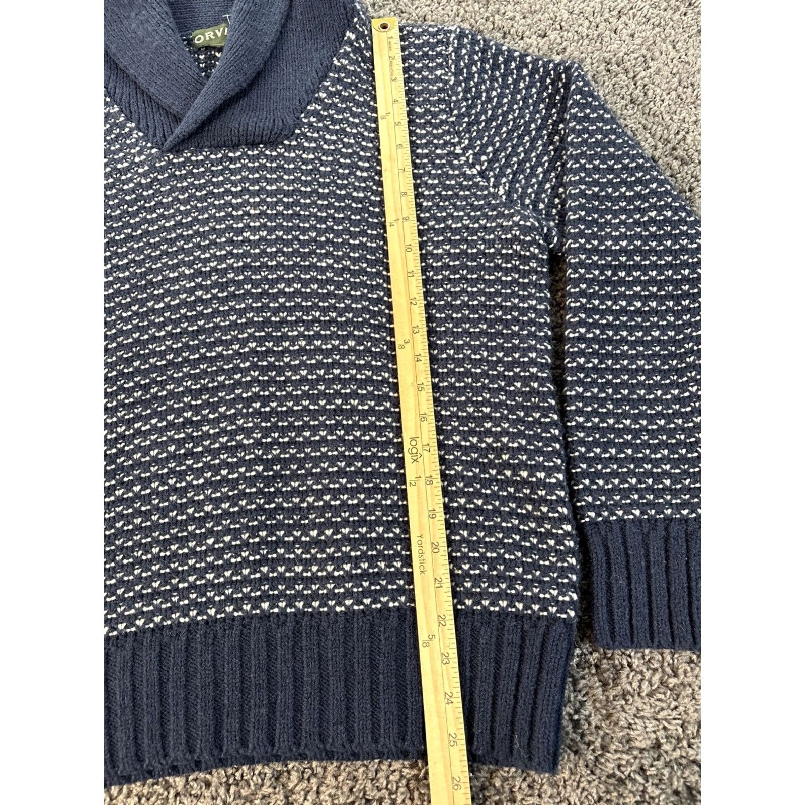 Orvis Orvis Sweater Cardigan Mens M Blue Wool Nylon Knit Shawl Collar Pockets Regular Winter Size US M / EU 48-50 / 2 - 2 Thumbnail