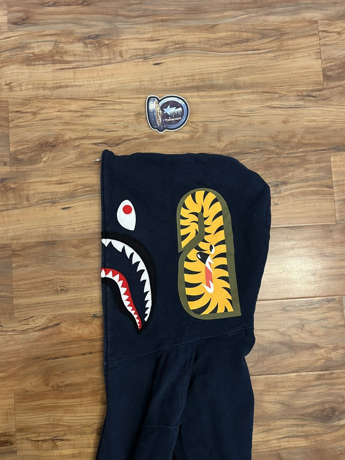 Bape OG Bape Navy/Green Camo Shark Full Zip Hoodie Size US L / EU 52-54 / 3 - 7 Thumbnail
