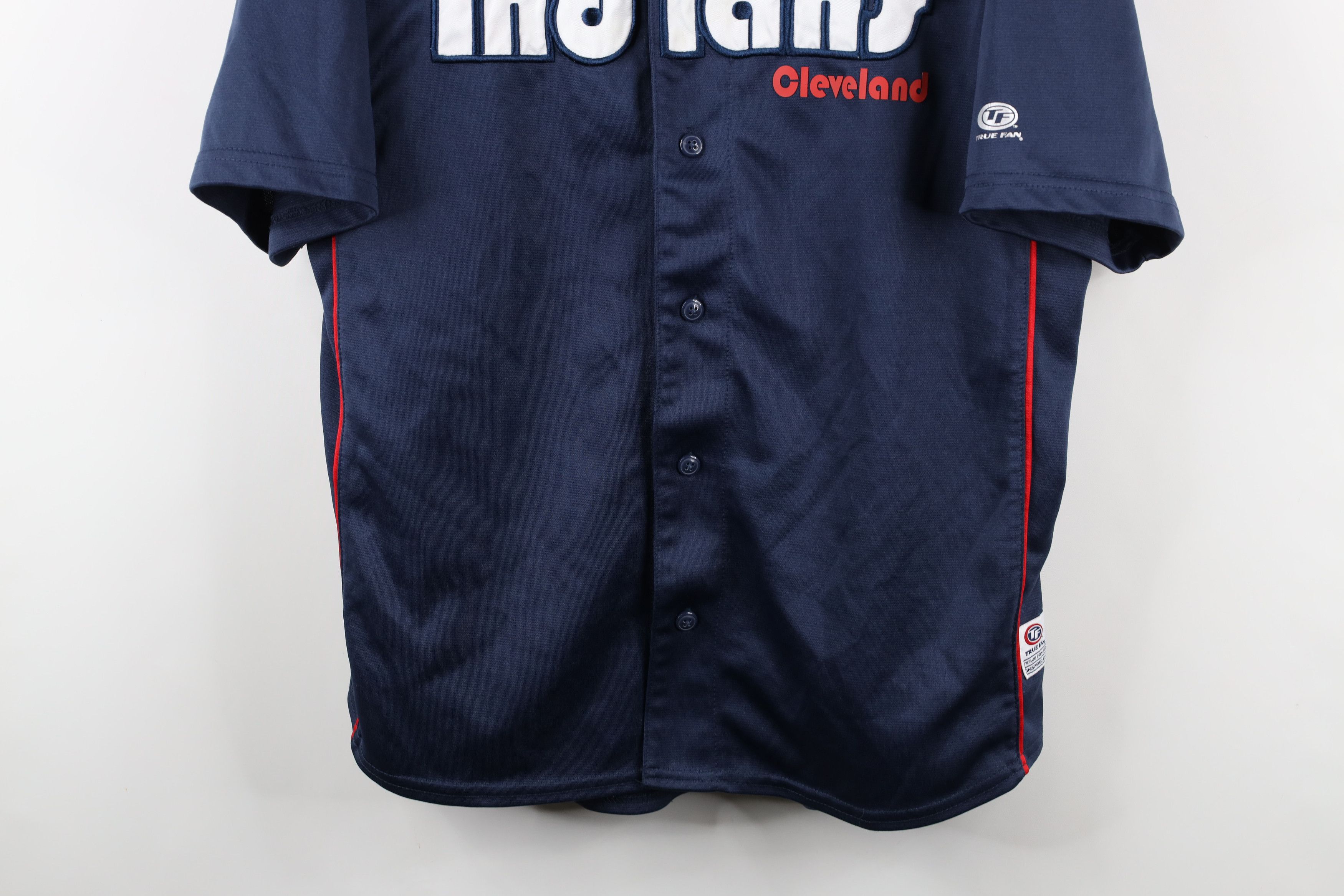 Vintage Vintage Y2K Cleveland Indians Baseball Jersey Blue Polyester Size US XL / EU 56 / 4 - 3 Thumbnail