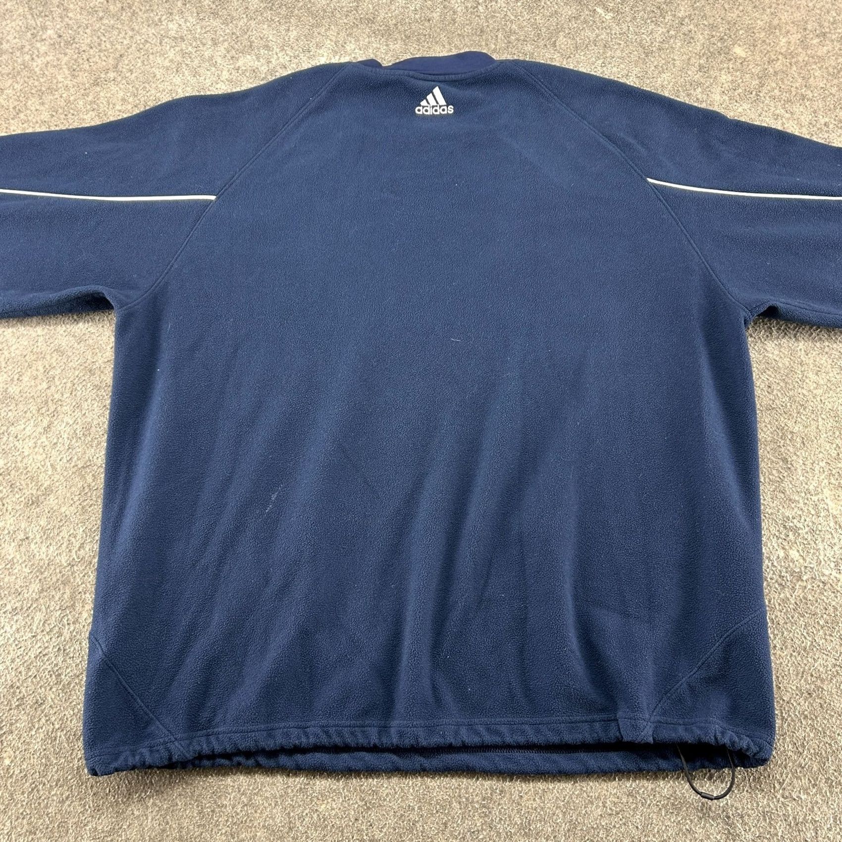Adidas VINTAGE adidas Sweatshirt Mens XL Blue Navy Pullover 1/4 Zip Fleece Polyester Soccer Y2K Sweatshirt Size US XL / EU 56 / 4 - 6 Thumbnail
