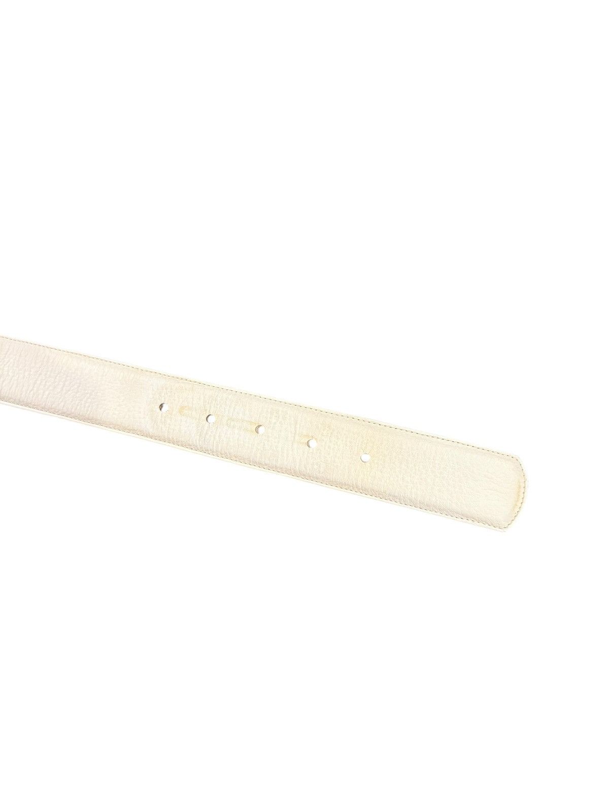 Chrome Hearts White Leather Belt Strap Size 34 - 8 Thumbnail