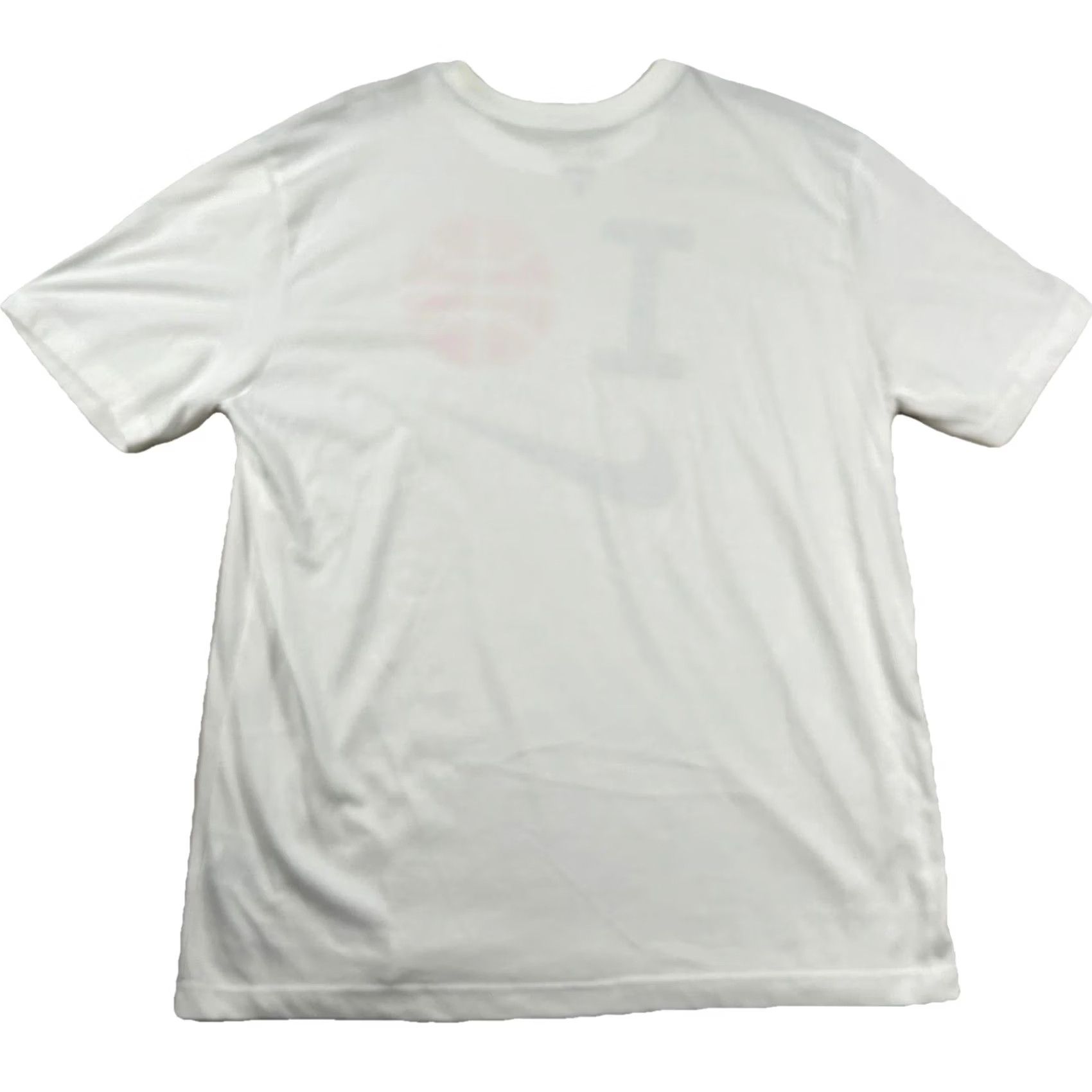 Nike Nike Dri-FIT Mens XL Basketball Shirt Cotton Tee Solid White Gym Sports Fitness Size US XL / EU 56 / 4 - 2 Thumbnail