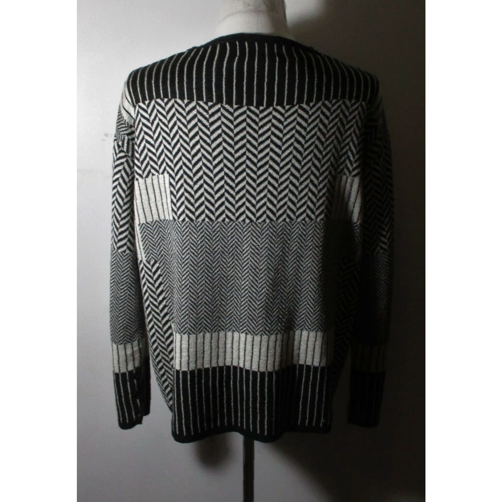 Vintage RONI Bis Cardigan Gray Black Sweater Size S/M Size S / US 4 / IT 40 - 5 Thumbnail