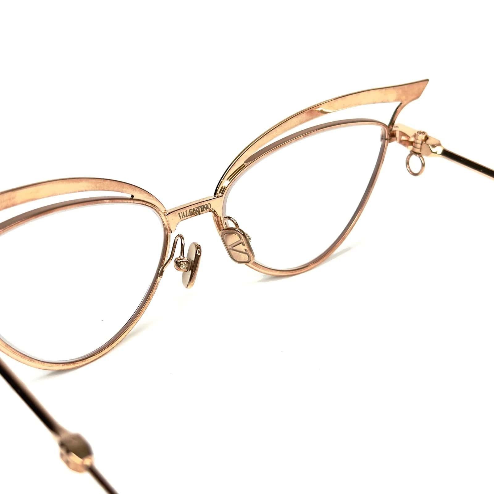 Valentino VALENTINO V-GLASSLINER VLX118 Gold Chain Pink VLX 118F Size ONE SIZE - 3 Thumbnail
