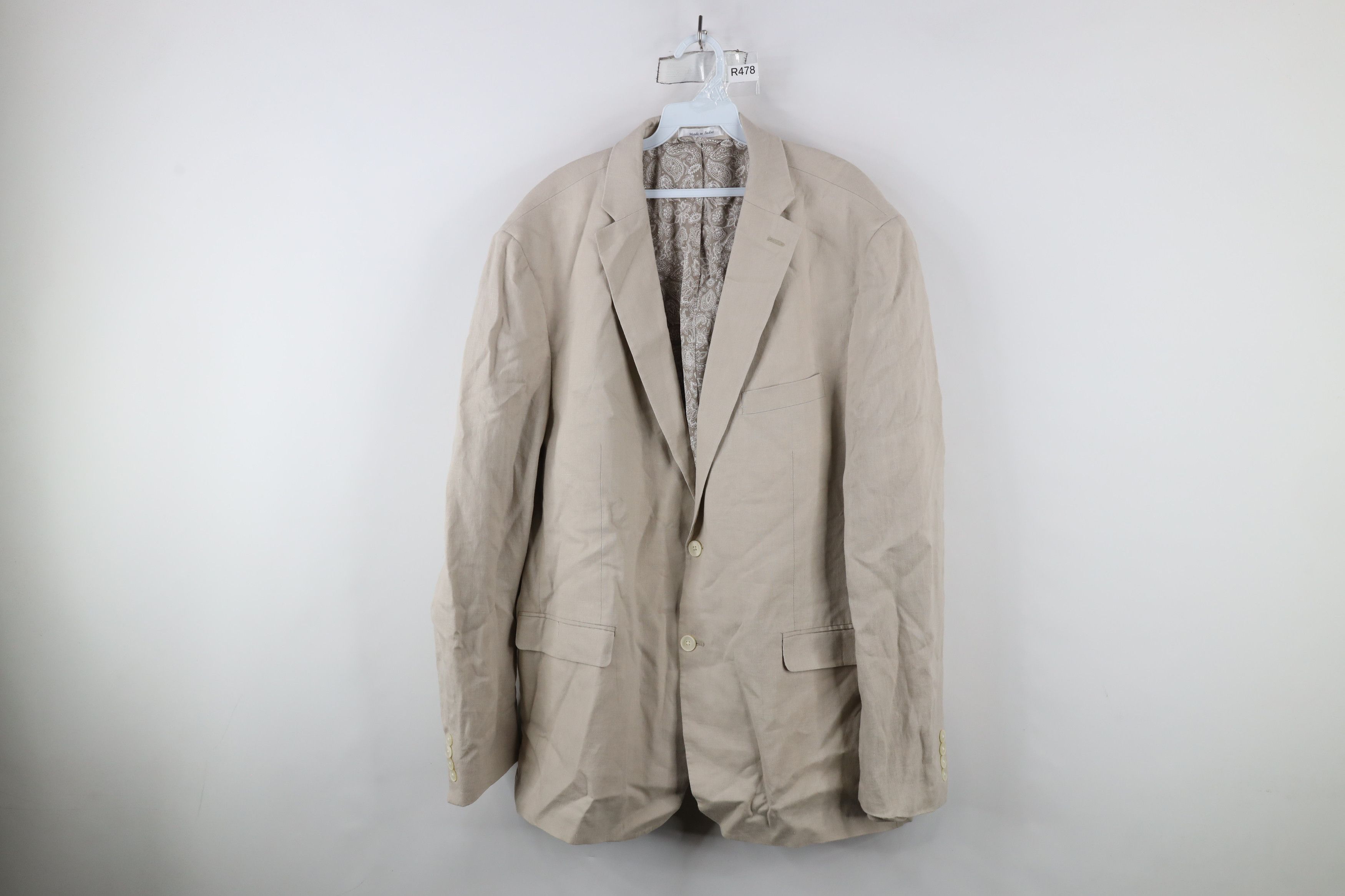Ralph Lauren × Vintage Vintage Ralph Lauren Blazer Sport Coat Suit Jacket Beige Size US XL / EU 56 / 4 - 1 Thumbnail